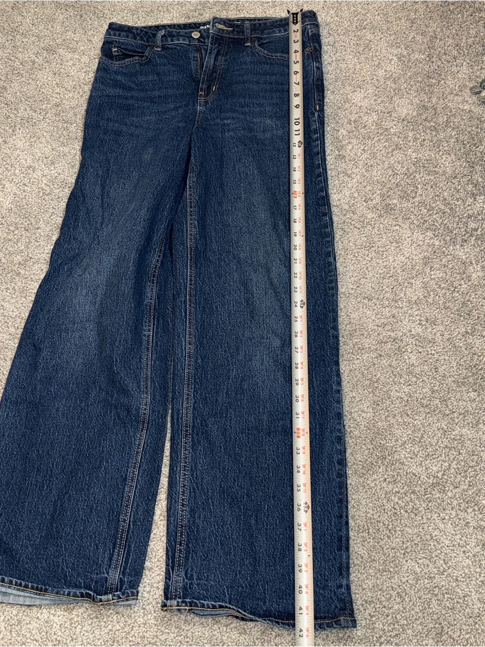 Old Navy Wide-Leg Jeans in Dark Blue Denim